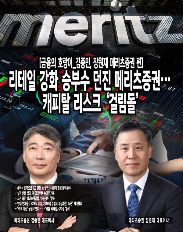 자회사인 메리츠캐피탈의 부진으로 수익성이 다소 훼손되었으며 보유 채권의 연체율이 증가하여 자산 건전성 악화 우려가 제기되기도 했다.[본문 중에서]