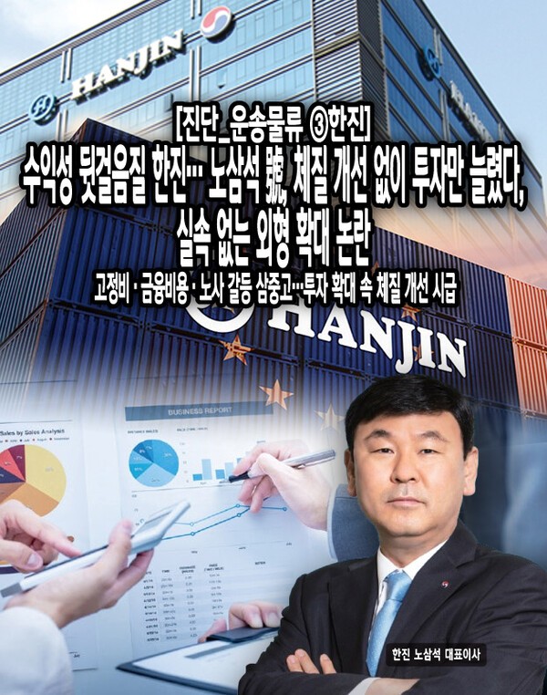 한진이 추진 중인 스마트 물류센터 건설과 디지털 플랫폼 확장도 단기적 실적 개선으로 이어지지 못하고 있어, 본격적인 체질 개선 없이는 외형 성장만으로 한계를 돌파하기 어렵다는 우려가 커지고 있다. [본문 중에서]