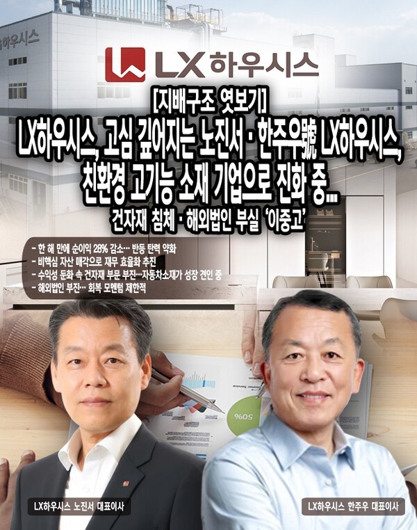 LX하우시스는 현재 정체된 외형 속에서 수익성과 재무 개선을 동시에 추진 중이나, 성장 동력의 부재와 해외법인 손상차손, 대규모 소송 등 복합적인 리스크가 중첩되어 있는 형국이다. [본문 중에서]