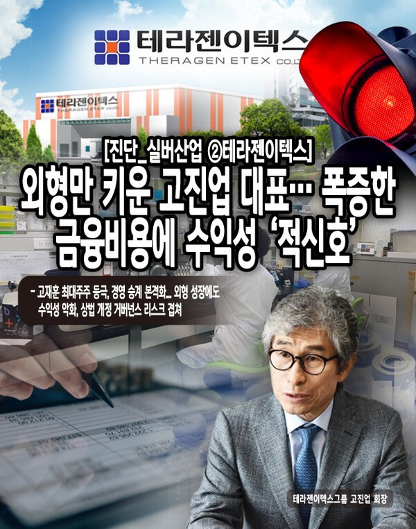 테라젠이텍스는 외형 성장을 이뤄냈음에도 금융비용 급증과 내부구조 손실로 인해 수익성 악화라는 그림자가 드리우고 있다. 여기에 개정 상법의 시행으로 이사회 재편이라는 거버넌스 이슈까지 떠안으며, 경영 전환기의 복합적 과제를 마주하고 있다. [본문 중에서]