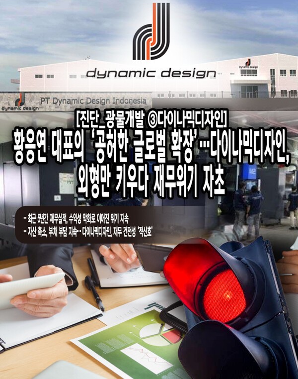 이러한 실적 부진의 배경에는 타이어 금형 제조 산업 특성상 원자재 가격 상승, 글로벌 타이어 기업의 직접 생산 확대 등 외부적 요인도 있지만, 무엇보다 다이나믹디자인의 내부적 비용 구조 및 효율성 개선 부진이 더 큰 원인으로 작용했다는 분석이 타당성이 있어 보인다.  [본문 중에서]