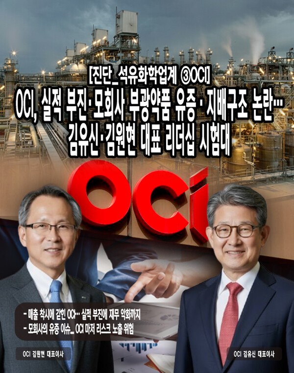 OCI와 OCI홀딩스의 행보는 숫자와 명분 사이의 괴리를 적나라하게 보여주고 있다. 실적은 뒷걸음치고 재무 건전성은 흔들리는데, 그룹은 여전히 지배구조 논리에 따라 투자를 이어가고 있다. [본문 중에서]